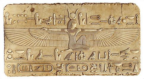 Winged Isis relief, stone finish - Photo Museum Store Company