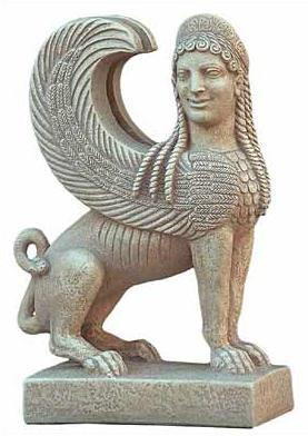 Greek Sphinx - Metropolitan Museum of Art, New York. 540-530 B.C. - Photo Museum Store Company