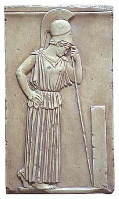 The Contemplative Athena Relief - Acropolis Museum, Athens. 460 B.C. - Photo Museum Store Company