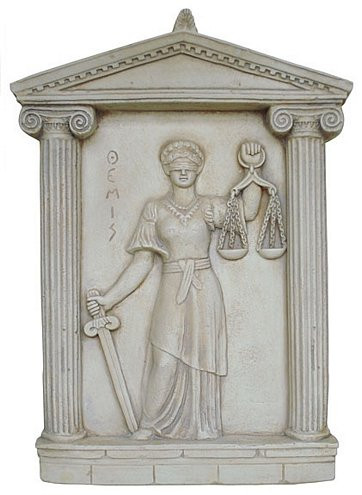 Blind Lady of Justice Plaque (Themis) : Perfect for Every Attorney, Lawyer & Judge - Photo Museum Store Company