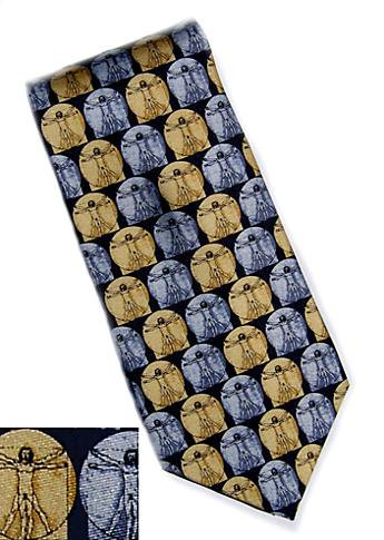 Museum Designs Leonardo da Vinci Vitruvian Man Necktie, Gallerie dell Accademia Venice, Italy - Photo Museum Store Compa