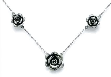 Three Graces Rose Necklace, sterling - from the collections at the Hillwood Museum & Gardens - Photo Museum Store Compan
