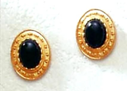 Olbia's Treasure Black Onyx Earrings - Greek, ca. 200 B.C., Walters Art Museum - Photo Museum Store Company