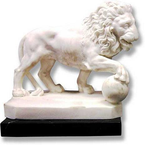 Lion of Florence  Right Paw Up : Italian Import - Italian Marble - Photo Museum Store Company