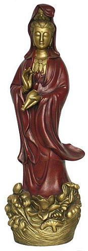 Large standing Kuan-Yin with vase - Photo Museum Store Company
