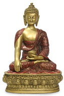 サキャムニ ブッダ Sakyamuni Buddha, Earth Touching Pose, Stone Finish