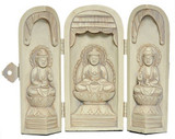 Buddha Altar in Three Parts with Hinged Panels - Photo Museum Store Company