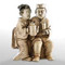 Couple Having Tea - Japanese Netsuke with Woman in Kimono and Man in Foreign Attire - Photo Museum Store Company