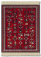 deYoung Early Turkmen - BOKHARA Miniature Rug & Mouse Pad: Red Group - Turkish/Indian - Photo Museum Store Company