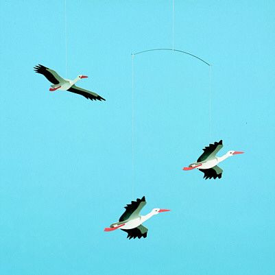 Danish Lucky Storks - Stork Mobile - Denmark - Photo Museum Store Company