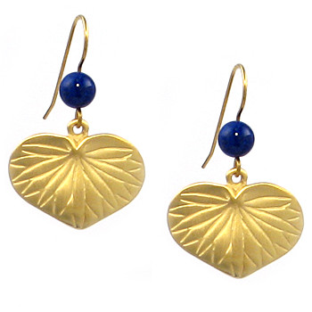 Aoi Leaf with Lapis Earrings - Japanese, early 19th Century, Sackler Gallery, Smithsonian - Photo Museum Store Company