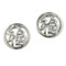 Chinese Good Fortune Earrings, sterling - Asian, from the collection of the Peabody Essex Museum - Photo Museum Store Co