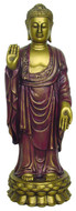 Standing Buddha in pose of Dispelling Fear and Bringing Protection - Photo Museum Company(tm)