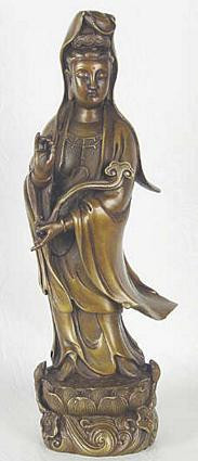 Standing Kuan-Yin with Lotus flower - Photo Museum Store Company