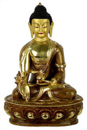 Medicine Budha, 13" gold plated - Photo Museum Store Company