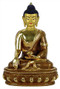 Buddha, Earth touching pose, 13"H gold plated - Photo Museum Store Company