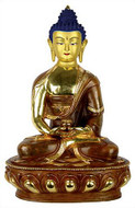 Buddha in meditation, 13"H gold plated - Photo Museum Store Company