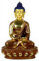 Buddha in meditation, 13"H gold plated - Photo Museum Store Company