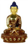 Buddha in meditation, 8"H gold plated - Photo Museum Store Company