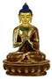 Buddha turning the wheel, 8"H gold plated - Photo Museum Store Company