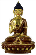 Buddha in blessing pose, 8"H gold plated - Photo Museum Store Company
