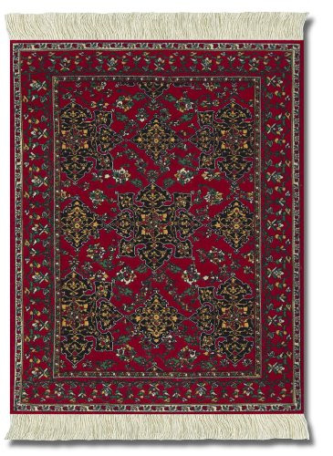 Ruby TURKISH STAR USHAK Miniature Rug & Mouse Pad: Red Group - Turkish/Indian - Photo Museum Store Company