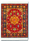 Red Silk Medallion Rug Miniature Rug & Mouse Pad: Red Group - Persian - Photo Museum Store Company