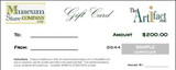 $200 GIFT CARD - CERTIFICATE (with Free Express Delivery Upgrade) - Photo Museum Store Company