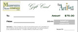 $75 GIFT CARD - CERTIFICATE (with Free Express Delivery Upgrade) - Photo Museum Store Company
