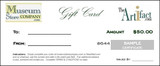 $50 GIFT CARD - CERTIFICATE (with Free Express Delivery Upgrade) - Photo Museum Store Company