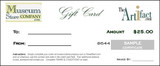 $25 GIFT CARD - CERTIFICATE (with Free Express Delivery Upgrade) - Photo Museum Store Company