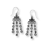 Imperial Collection - Marcasite Three Drop Dangle Earrings - Photo Museum Store Company