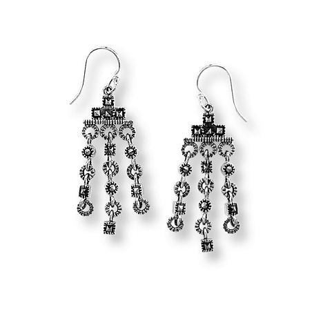 Imperial Collection - Marcasite Three Drop Dangle Earrings - Photo Museum Store Company