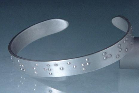 William Shakespeare (The Touches of Sweet Harmony) Braille Cuff Bracelet - Photo Museum Store Company