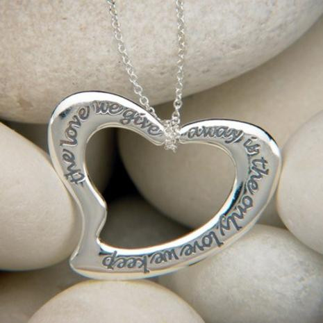 The Love We Give Away Is the Only Love We Keep Necklace - Photo Museum Store Company