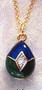Imperial Blue and Green Faberge Inspired Egg Pendant - Russia, 18th - 19th Century - Photo Museum Store Company