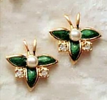 Emerald Flower Earrings - 1907, St. Petersburg, Russia, Hillwood Museum & Gardens - Photo Museum Store Company