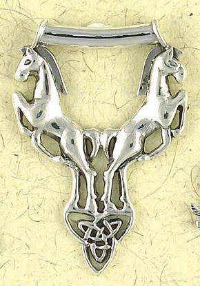 Celtic Horses Pendant on Cord : Celtic and Irish Collection - Photo Museum Store Company