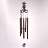 Scroll Wind Chime with Fleur de Lis - Photo Museum Store Company
