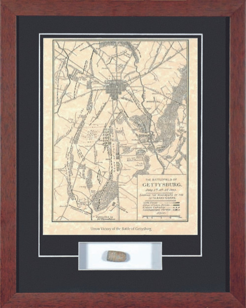 Gettysburg Map - with Artifact, Relic - Photo Museum Store Company