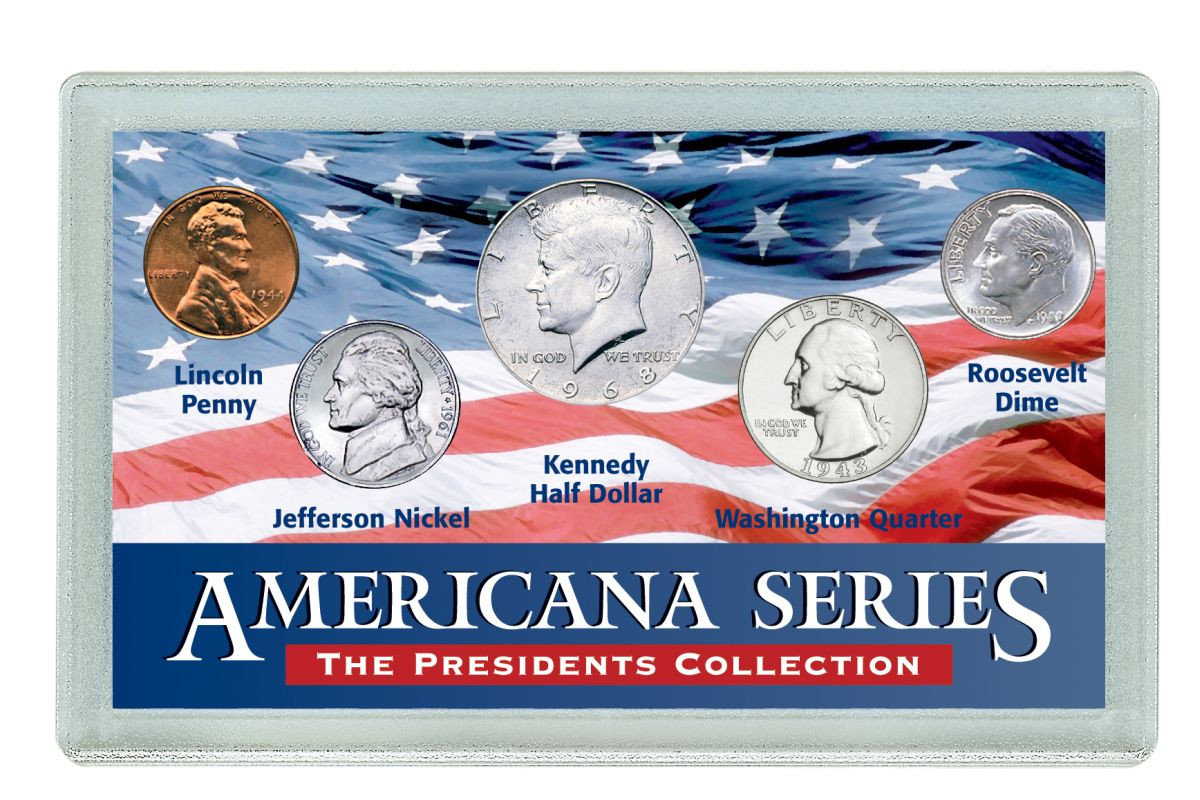 アメリカ5枚セット ケース入り｜USコレクション Americana Presidents Collection - Actual Authentic Collectable