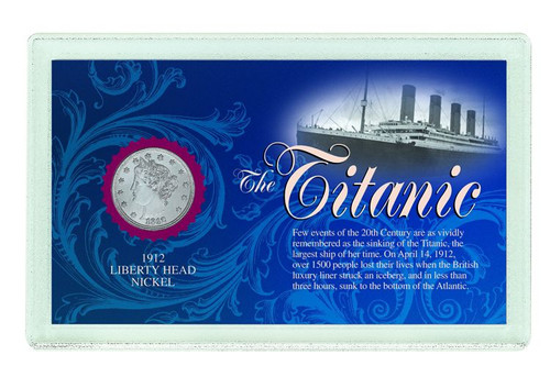 Collector's Titanic Nickel-1912 Liberty Head Nickel - Actual Authentic Collectable - Photo Museum Store Company