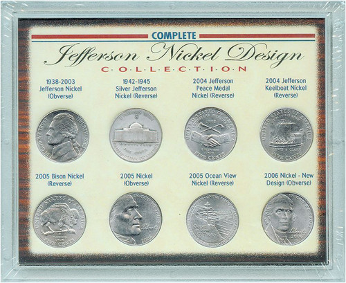 Collector's Complete Jefferson Nickel Design Collection - Actual Authentic Collectable - Photo Museum Store Company