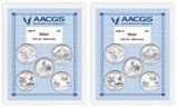 Collector's 2004P & 2004D Statehood Quarters Graded MS63 Brilliant Uncirculated  - Actual Authentic Collectable - Photo