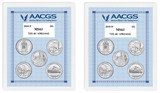 Collector's 2010P & 2010D Unites States National Parks & Sites Quarters Graded MS63 Brilliant Uncirculated - Actual Auth