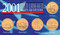 Collector's 2001 Gold-Layered State Quarters - Actual Authentic Collectable - Photo Museum Store Company