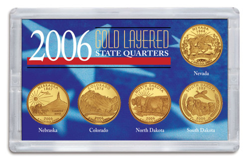 Collector's 2006 Gold-Layered State Quarters - Actual Authentic Collectable - Photo Museum Store Company