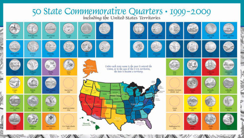 Collector's Complete Statehood Quarter Collection - Actual Authentic Collectable - Photo Museum Store Company