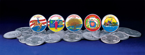 Collector's 1999 Colorized Statehood Quarters - Actual Authentic Collectable - Photo Museum Store Company