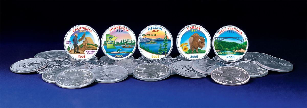 2005 State Quarters Colorized Set